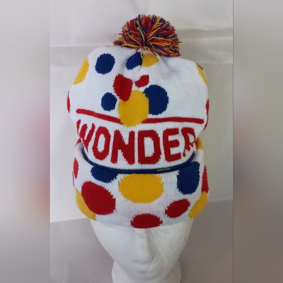 Classic Wonder Bread Colors Logo Knit Winter Cap Hat New Sz OS - Picture 2 of 4
